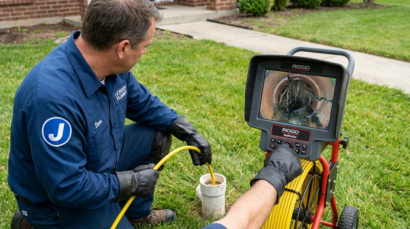 Sewer camera inspection being performed by Johns Plumbing LLC in Asbury Park