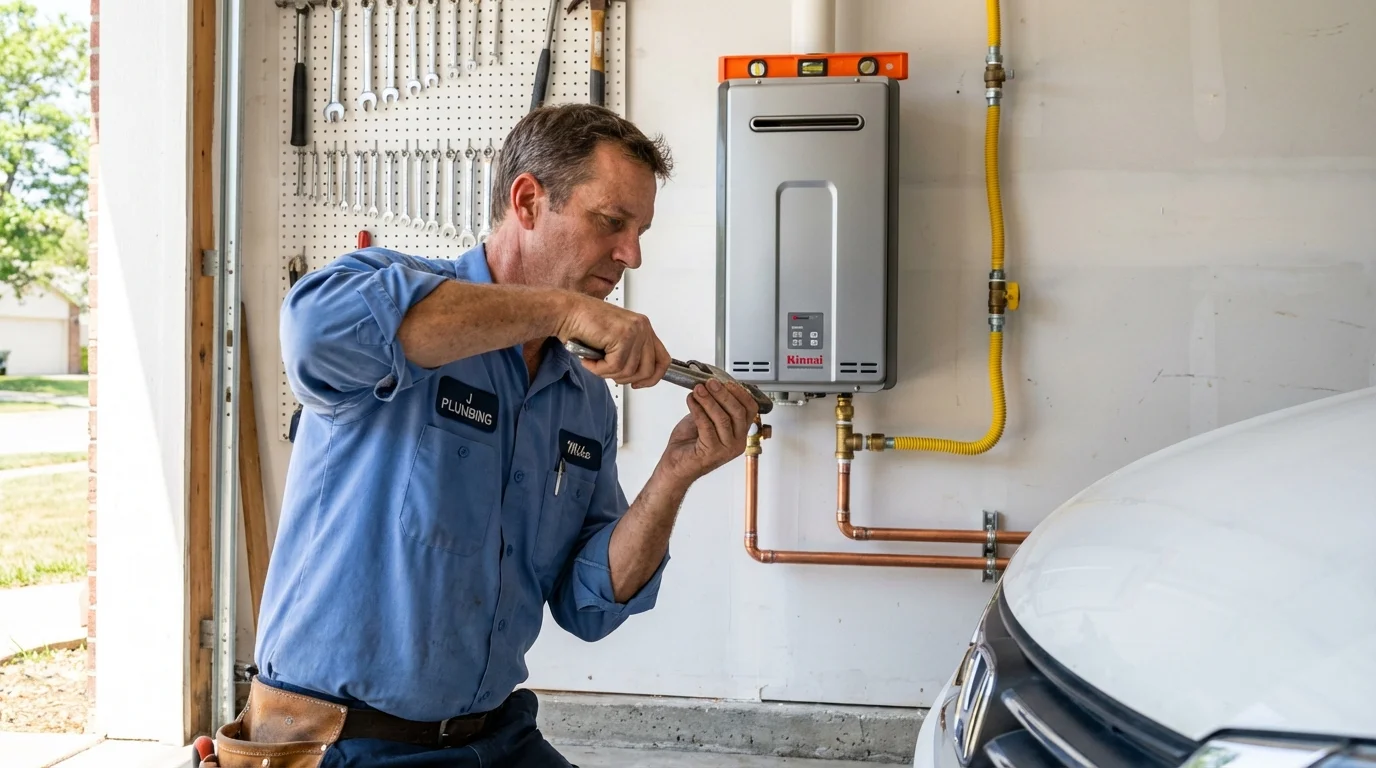 Tankless water heater installation by a Johns Plumbing LLC plumber in Asbury Park